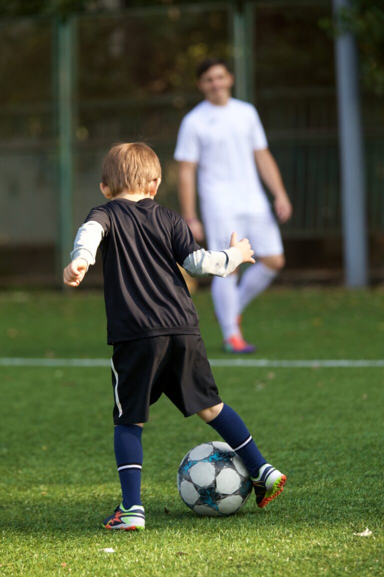 soccer ball and child